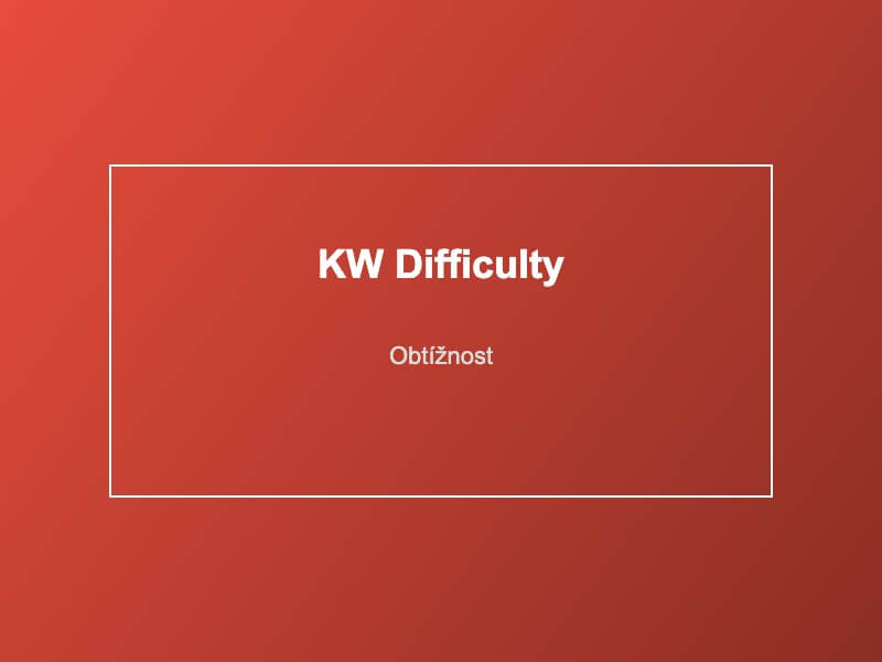 Analýza klíčových slov