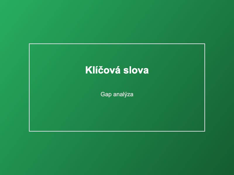 SEO analýza konkurence