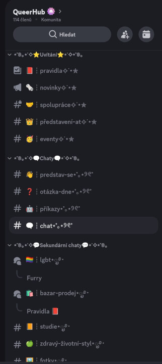 Vytvoření a nastavení discord serveru