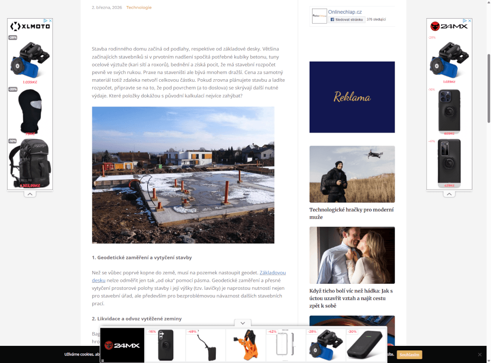 PR článek v tematickém webu onlinechlap.cz