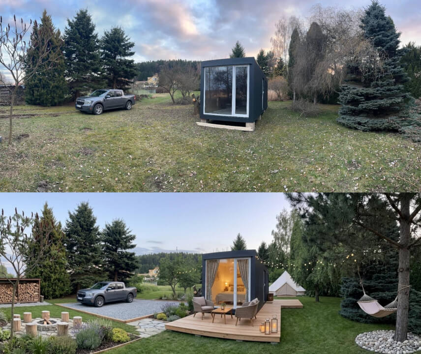 Fotorealistická proměna interiéru či exteriéru nemovitosti