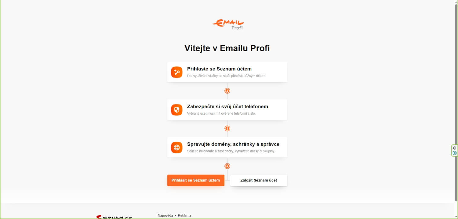 Seznam Email Profi na vlastní doméně