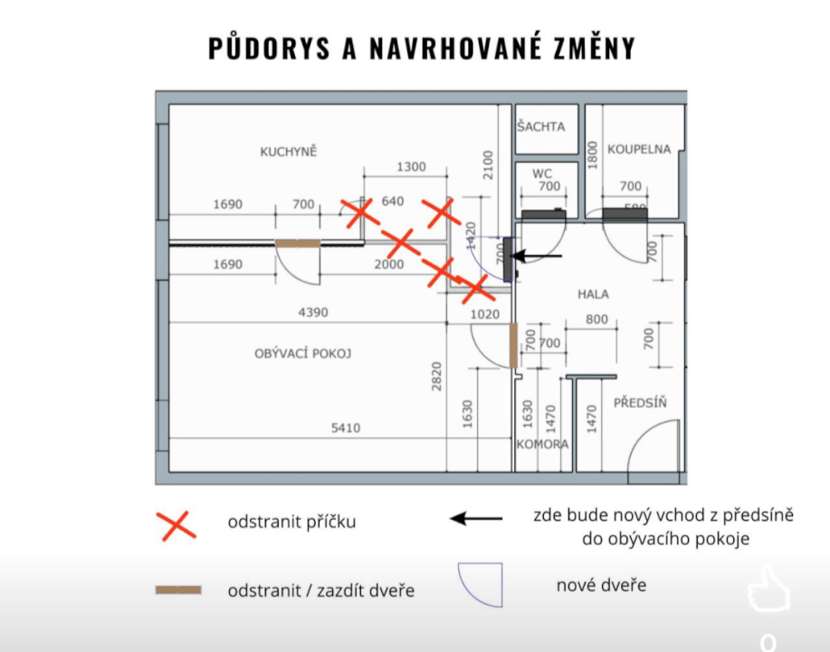 Návrhy interiérů a tvorba vizualizací 1 místnost 