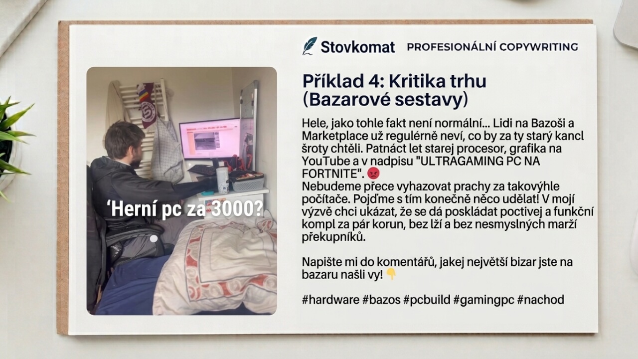 Chytlavé texty na web, sociální sítě i prodejní popisy