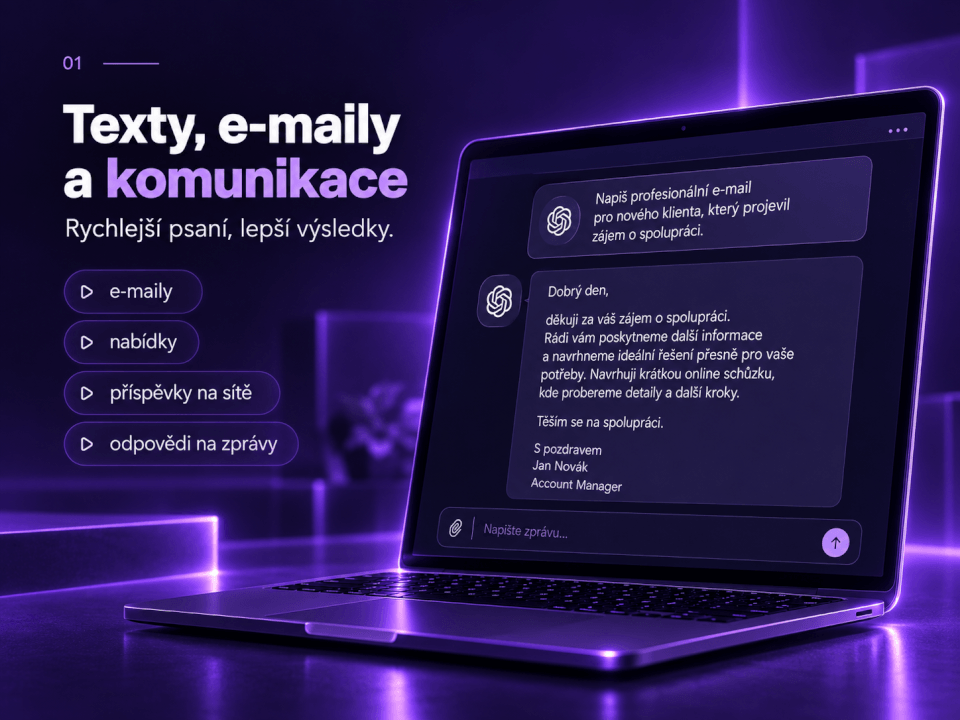 Naučím vás používat AI prakticky za 60 minut
