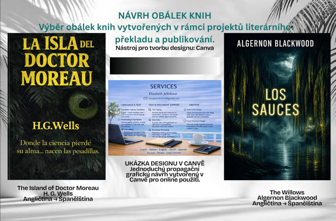 Literární překlad knih čeština ↔ angličtina