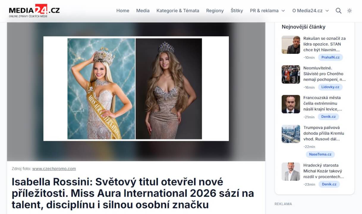 Trvalá publikace PR článku na portálu Media24.cz 