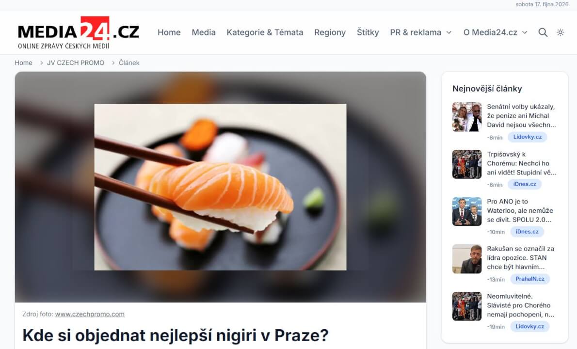 Trvalá publikace PR článku na portálu Media24.cz 