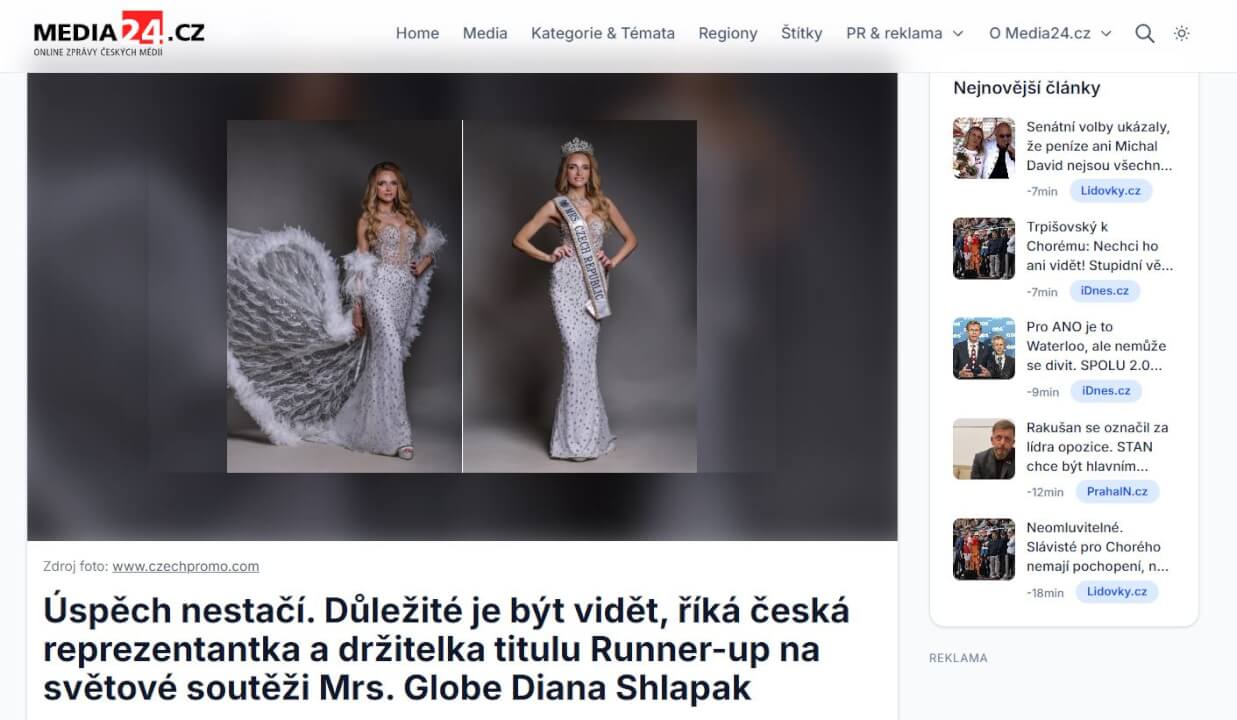 Trvalá publikace PR článku na portálu Media24.cz 