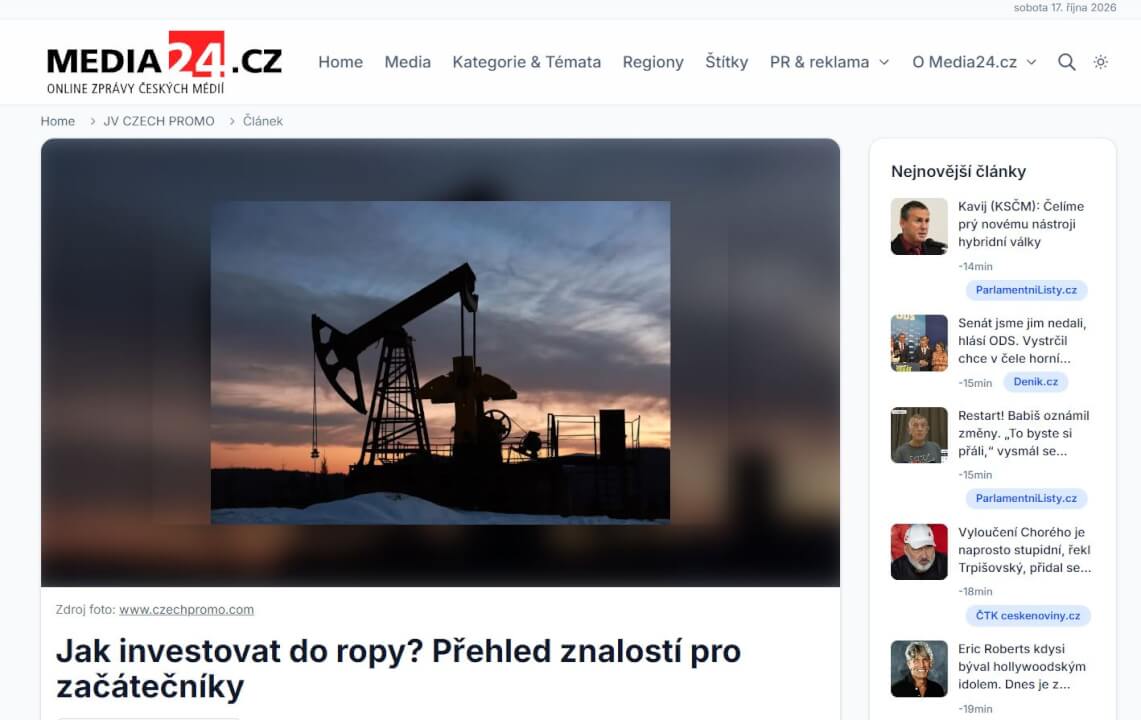Trvalá publikace PR článku na portálu Media24.cz 