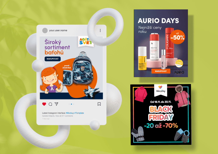 Tvorba reklamních bannerů a grafiky pro soc. sítě a e-shopy